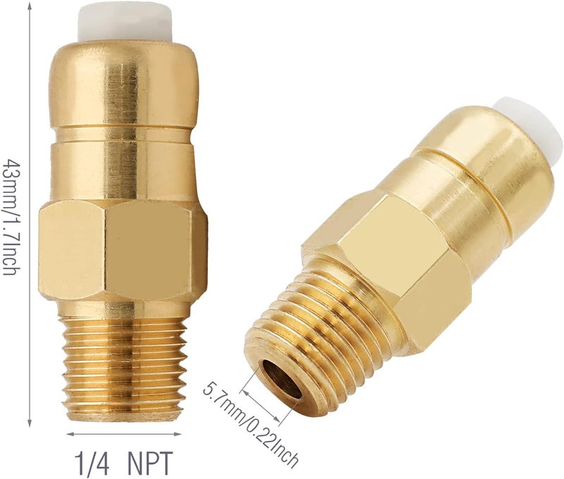 Timsec 4 Pieces Thermal Release Valve for Pressure Washer Pump, 1/4 Inch NPT Thermal Relief Valve, Replacement Pump Protector 678169004, 678169002 and 678169001, 208673GS, 21783GS, 194298GS and B3090GS - Image 2